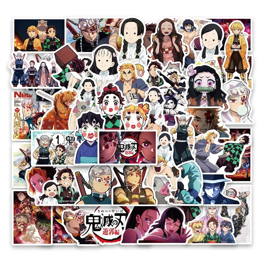 

2022NEW 10/50PCS Anime Demon Slayer Stickers for Phone Laptop Water Bottle Suitcase Waterproof Graffiti