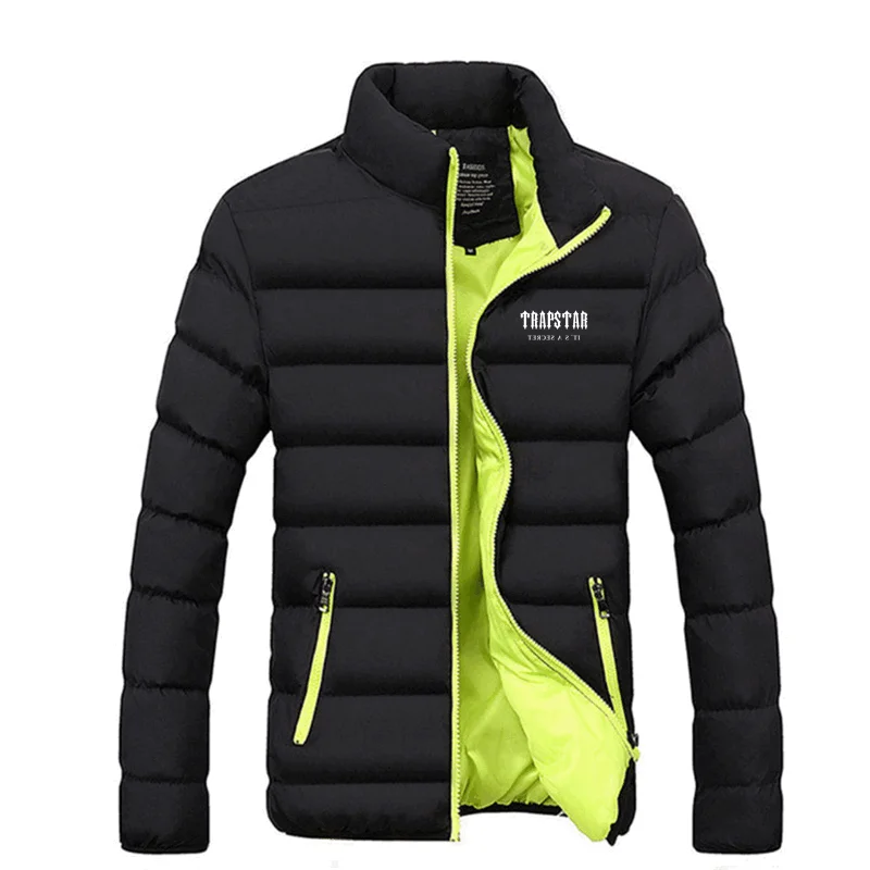TRAPSTARWinter Jacket Men 2022 Fashion Stand Collar Male Parka Jacket Mens Solid Thick Jackets and Coats Man Winter Parkas M-5XL