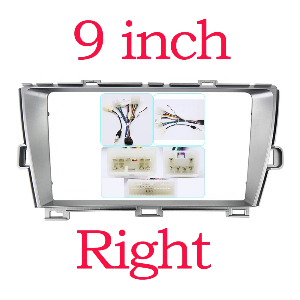 9 Inch Car Radio Fascia Fit for Toyota Prius 2010 Stereo Panel Audio Refit Installation Surround Trim Frame Dash Kit Facia Cover