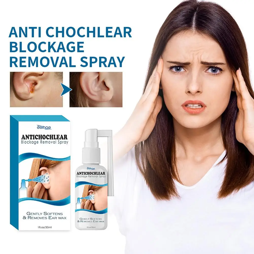 

Anti Chochlear Blockage Removal Spray Ear Cleaning 30ml Earache Health Tinnitus Itching Care Relieve Deafness Z2T3