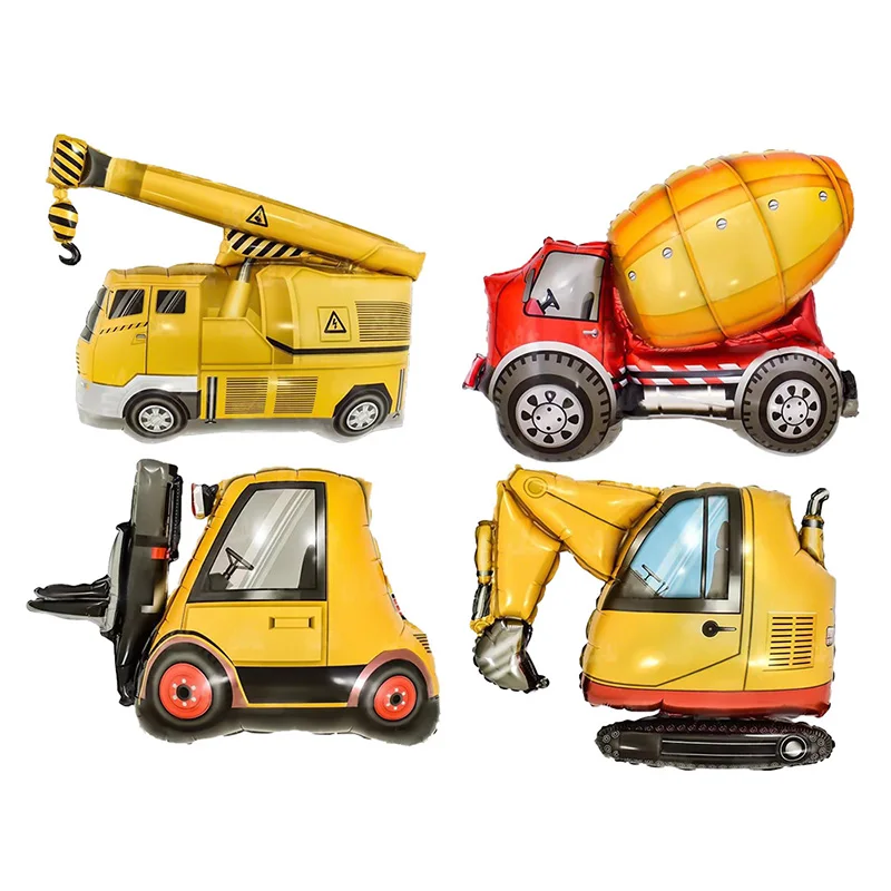 

Engineering Vehicle Balloon Aluminum Film Balloons for Boy's Happy Birthday Party Decoration DIY Supplies Cartoon Toys