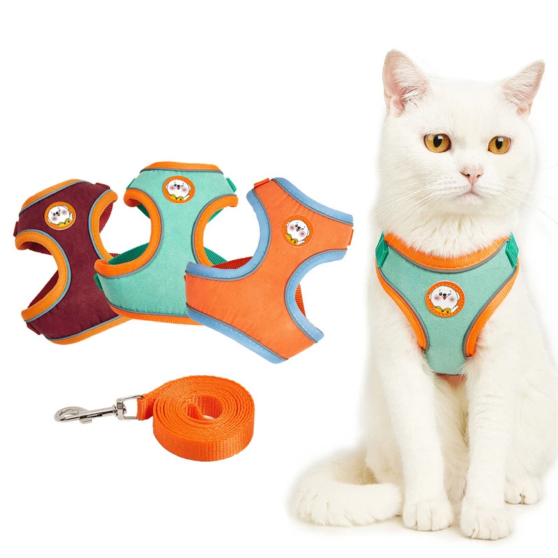 

Pet Cat Harness Vest Leash Pet Adjustable Harness Walking Leash for Kitten Puppy Small Medium Dog Rope Pet Supplies