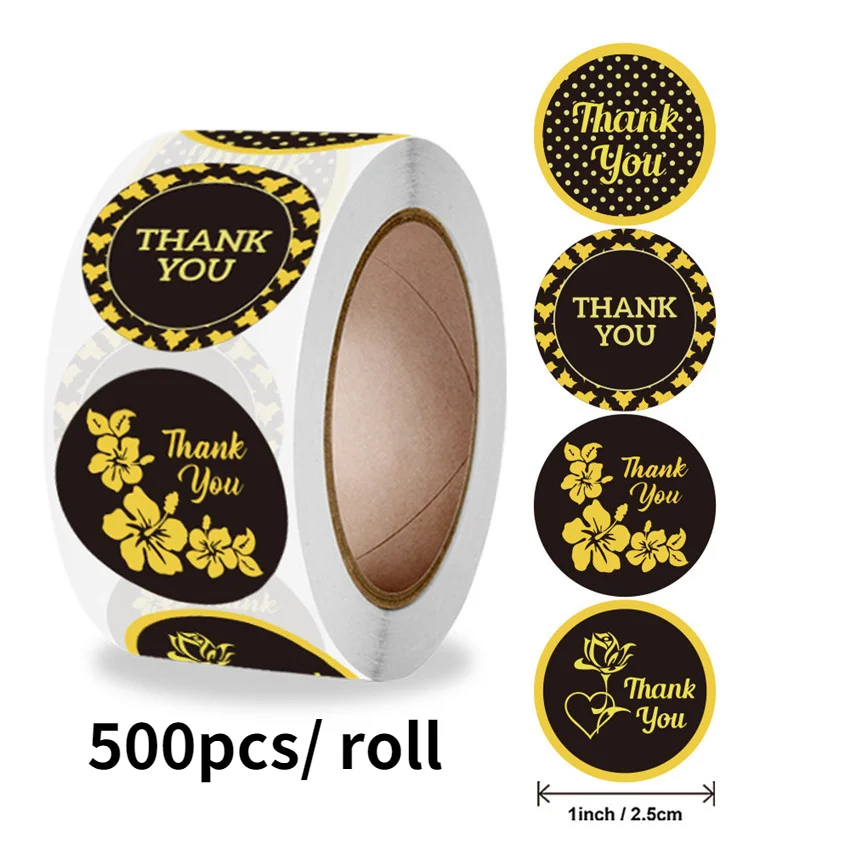 

500 шт./рулон, декоративные наклейки «цветы»