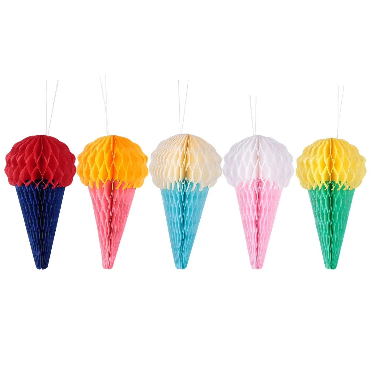 

5 Honeycomb DIY Dessert Tissue Paper Banner Backdrop Photo Prop Wall Hanging Decoration for Wedding Birthday Summer Party