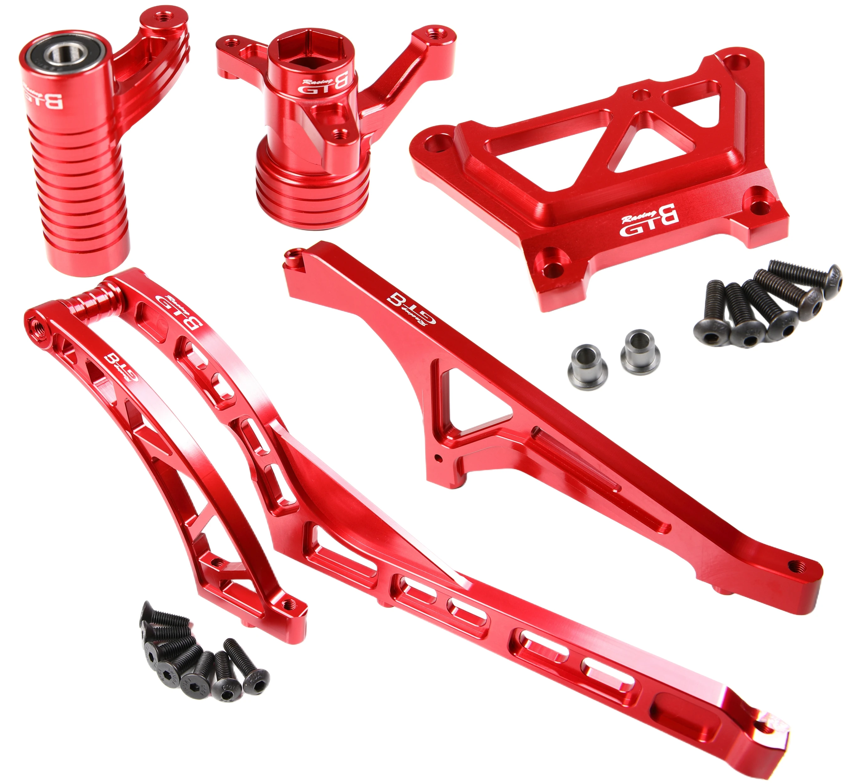 

GTB Metal Top Plate & Front Rear Chassis Brace & Steering System Set for 1/5 RC Car LOSI DBXL-E 2.0 Upgrade Part