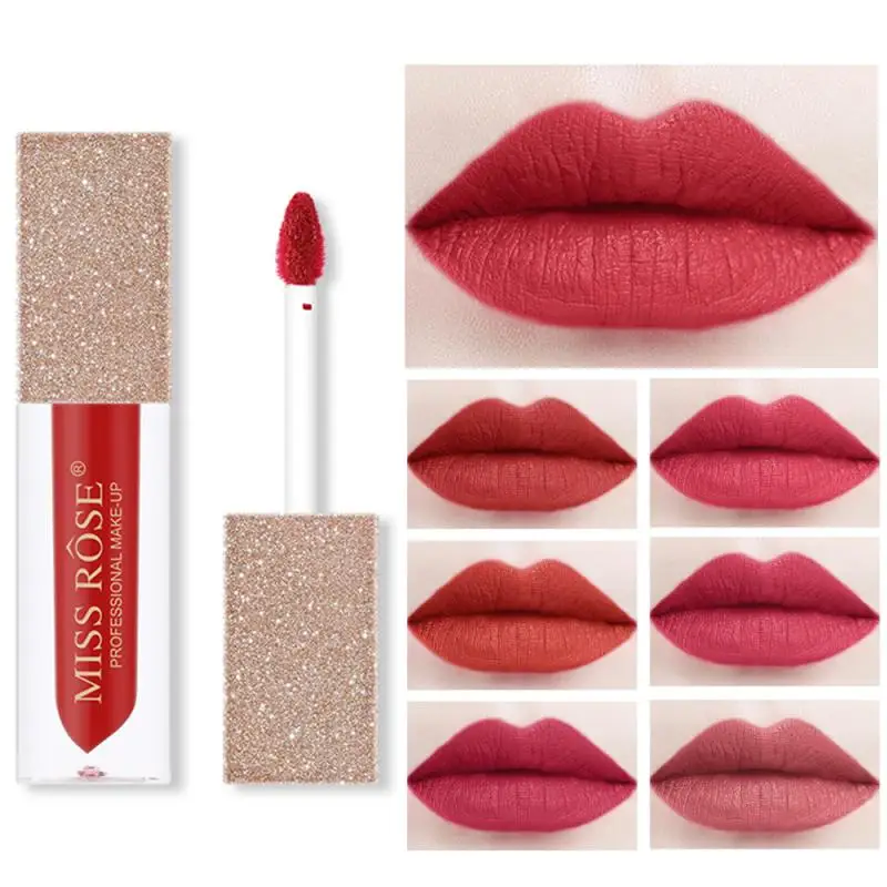 

Moisturizing Velvet Matte Lip Glaze Waterproof Non-stick Cup Long Lasting Lip Gloss Lipstick Lip Tint Lip Makeup Cosmetics TSLM2