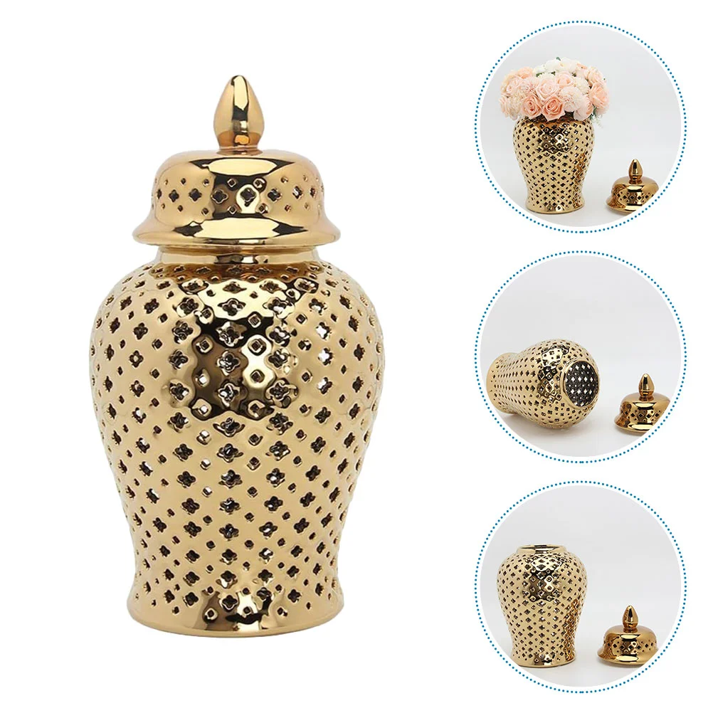 

Reliable Flower Holder Hollow Out Jar Ceramic Delicate Pot Display Vase Durable Home Decorative Wedding Flowerpot Pots