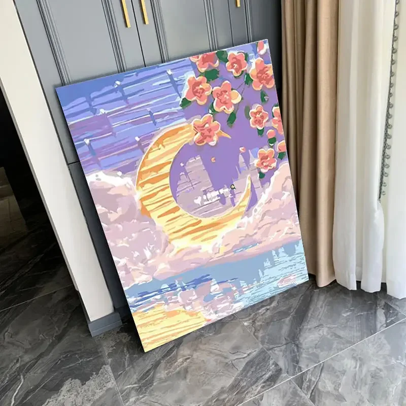 

0862650 Digital oil painting art oil mountain art oil painting living room floor decorative painting