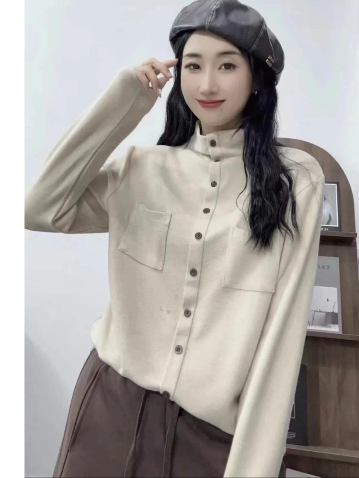 Single-Breasted Dralon Turtleneck Long sleeves Shirt Women 2024 Autumn and Winter Long Sleeve Warm Inner wear Bottoming Shirt...