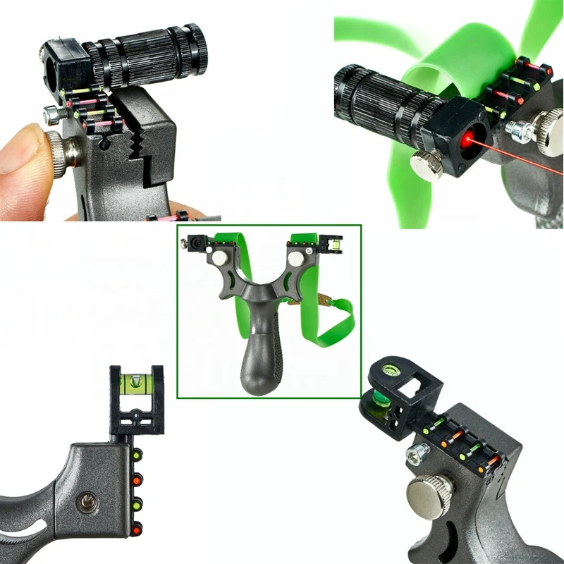 Рогатка с резиновой лентой лазером и спиртовым уровнем высокоточная быстрое