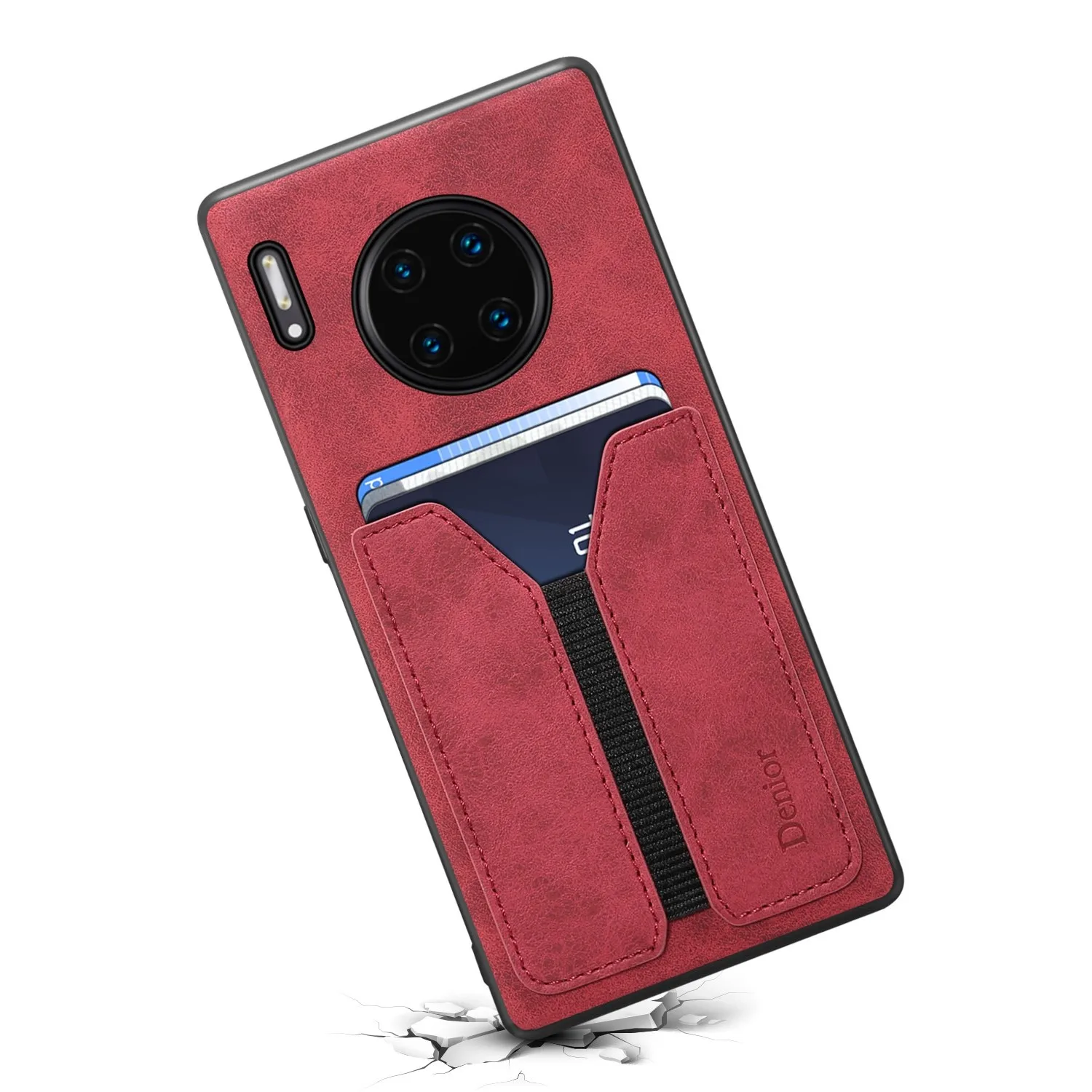 Pu Leather Phone Case For Huawei P50 P40 P30 Pro Slim Soft Back Cover With Card Holder For Huawei Mate 40 30 Mate40 Mate30 Pro