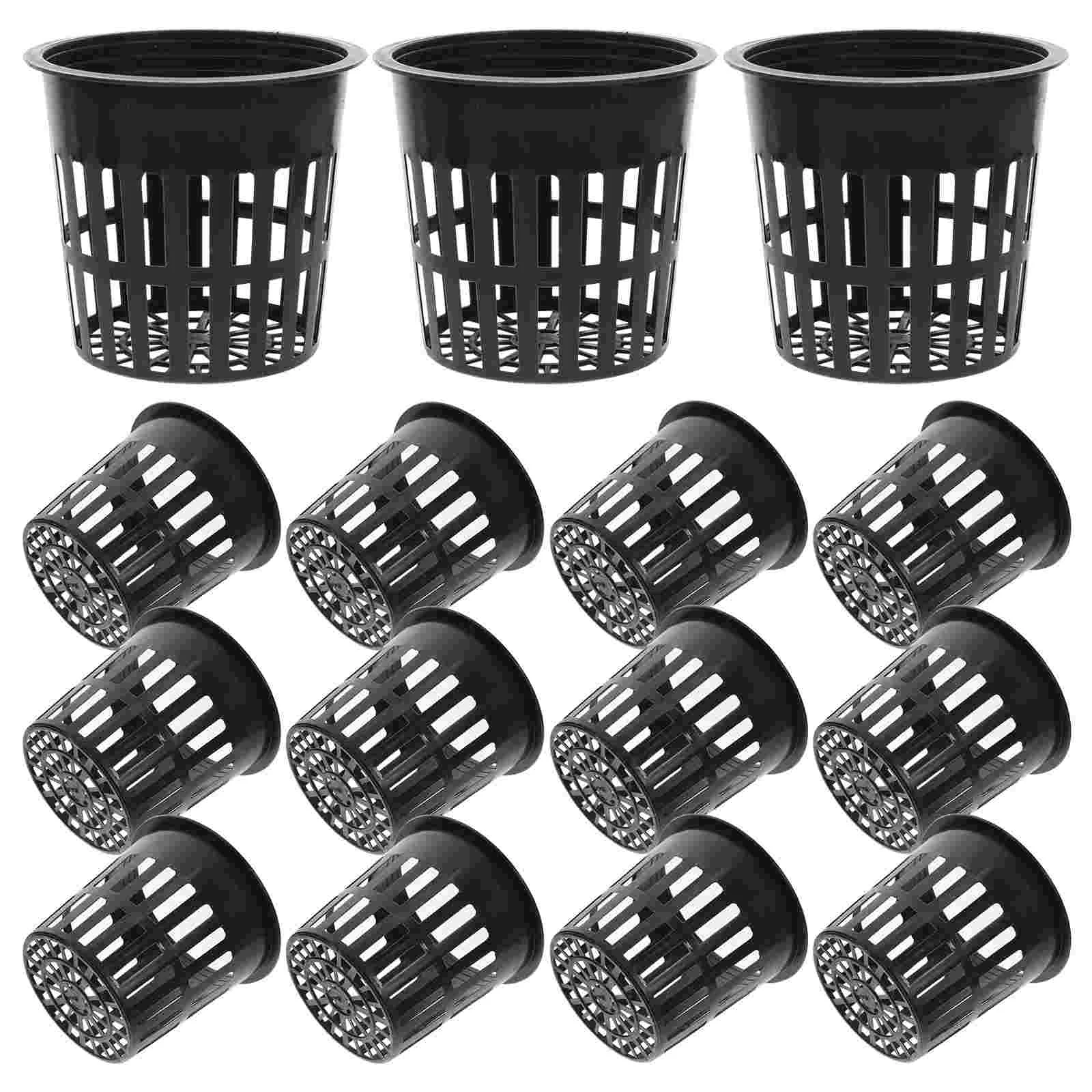 

20pcs Garden Slotted Mesh Net Cups Plastic Gardening Baskets Grow Baskets