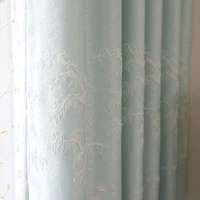 new chinese jacquard three dimensional embroidered curtains for living room and bedroom finished products customization