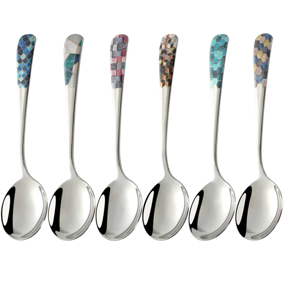 

Spoon Spoons Stainless Stirring Coffee Mixing Steel Ice Metal Dessert Cream Decorative Tea Cocktail Dinner Espresso Cake Soup