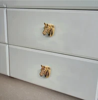 zinc alloy cabinet knobs door pull handles horse head knob cupboard drawer wardrobe furniture handle kids kitchen home decor