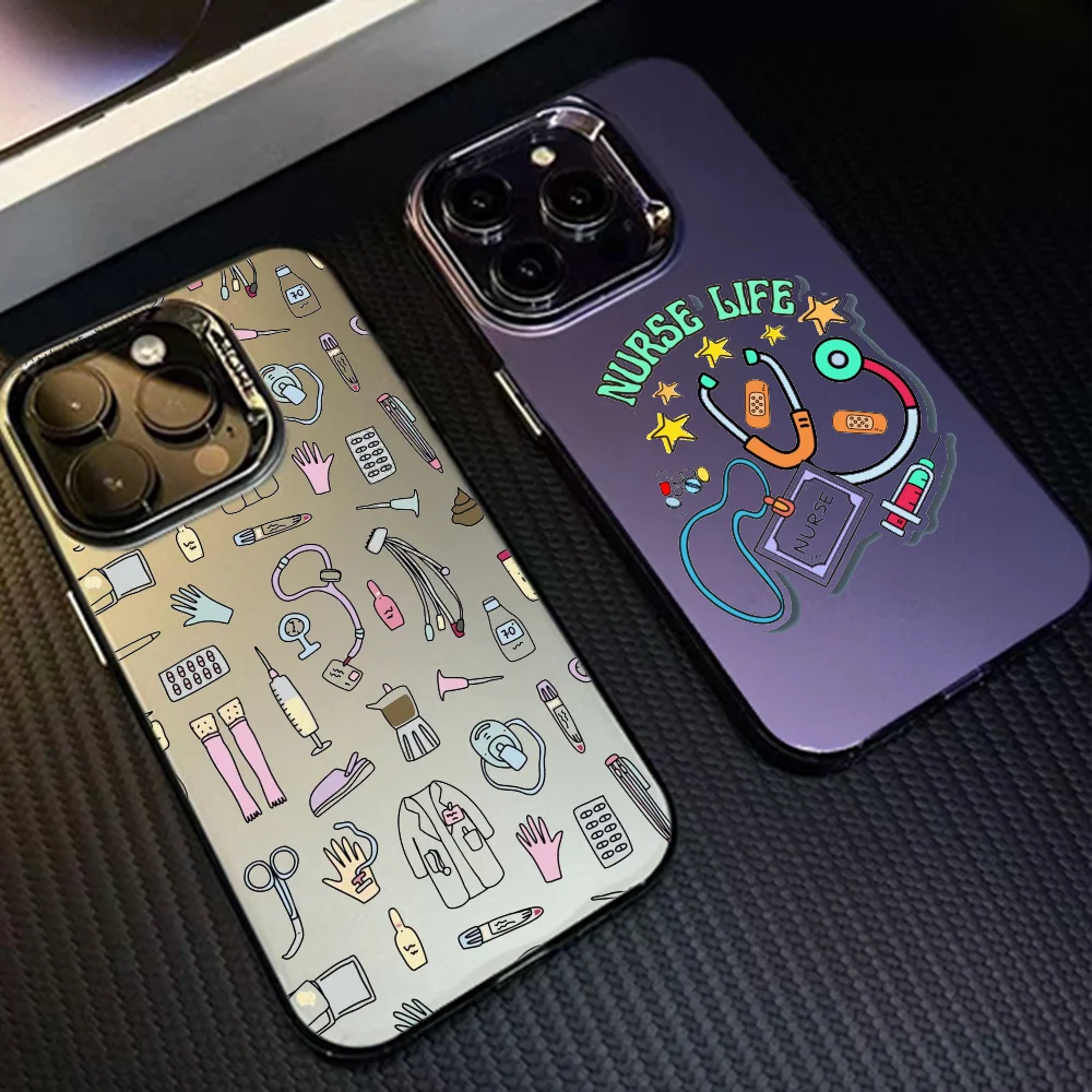 Чехол для телефона с сердечком медсестры медицины здоровья iPhone 16 Pro Max 15 14 13 12 XS Plus