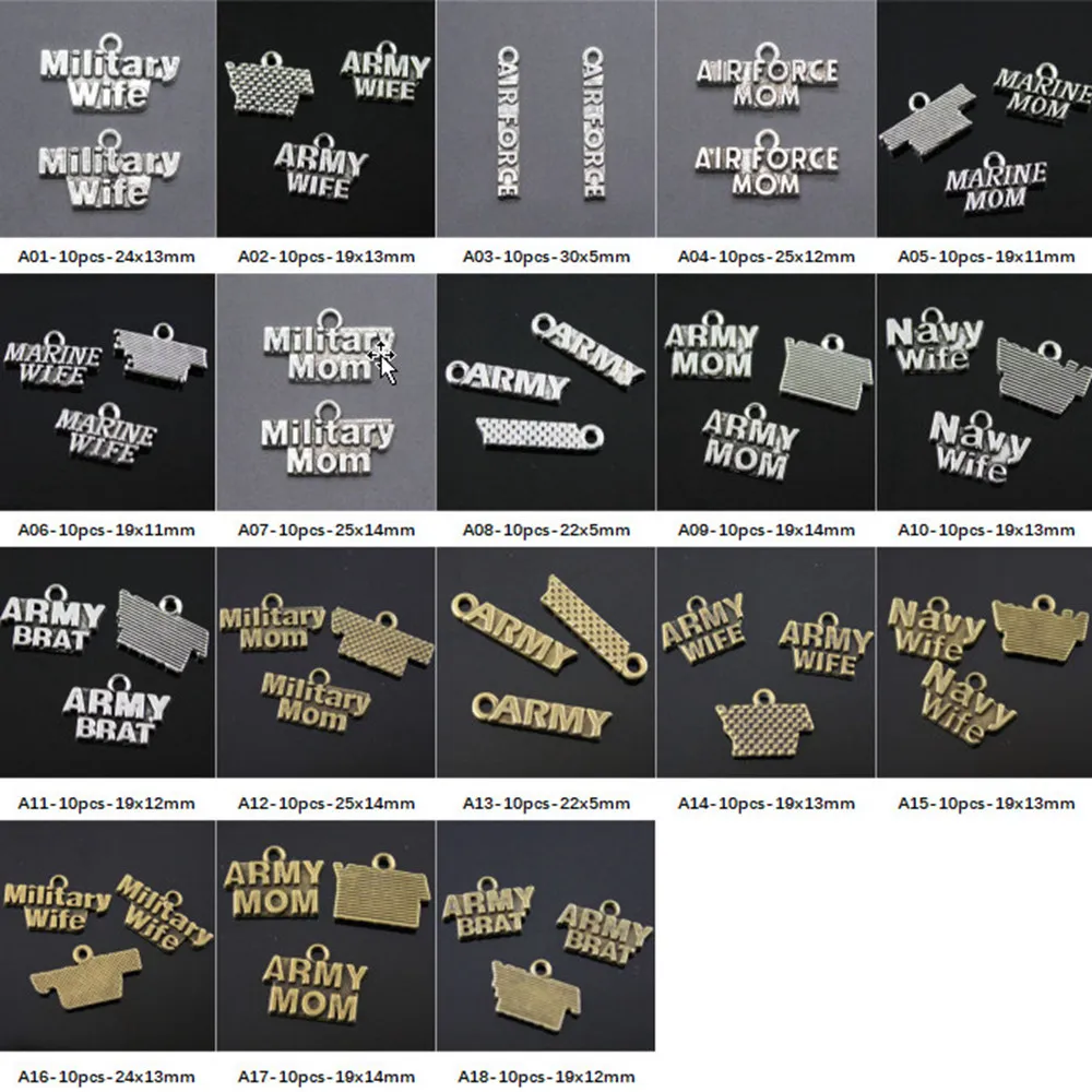 

New Arrival Army Plate Charms For Jewelry Making Gifts For Women