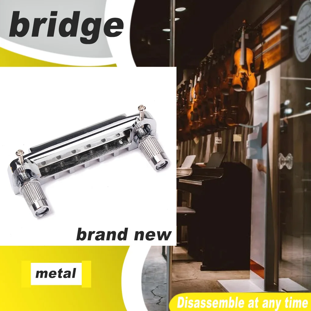 

Electric Guitar Bridge Universal Musical Replacement Part Metal Bear-Loading Flexible Bridges System Players Professionals