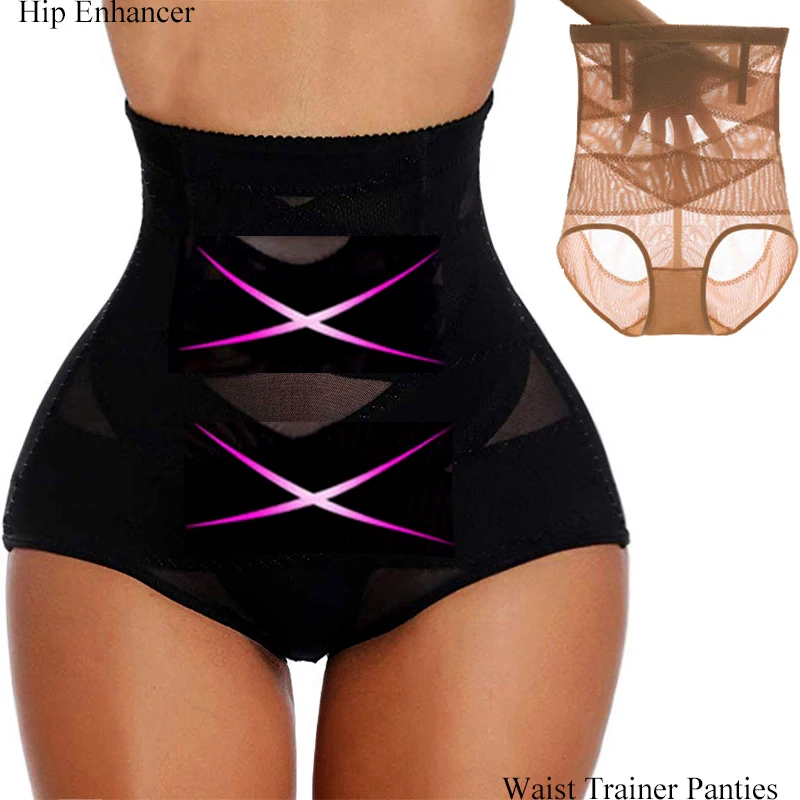 High Waist Control Panties Body Shaper Shapewear Thong for Women Tummy Control Butt Lifter Slimming Invisible Underpant