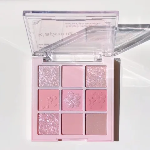 Палетка теней 9 цветов  Rose Pink Nude Brown