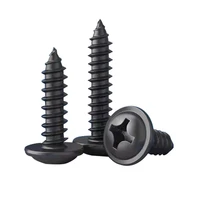 100pcs round head self tapping screw m1 2 m1 4 m1 7 m2 m2 3 m2 6 m3 m4 black phillips round head with washer tapping screws