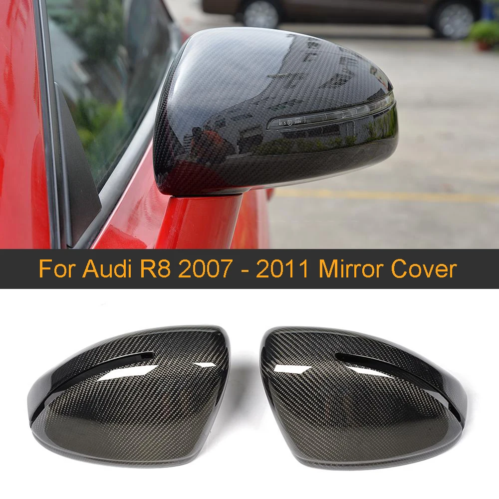 

Зеркальная крышка из углеродного волокна для Audi R8 2008-2014, заменяемая крышка бокового зеркала АБС, не для R8 GT 2007