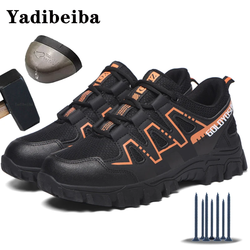

Brand Work Safety Shoes 2022 New Men Indestructible Shoes Steel Toe Boots Anti-puncture Breathable Work Sneakers Men Hiking Shoe