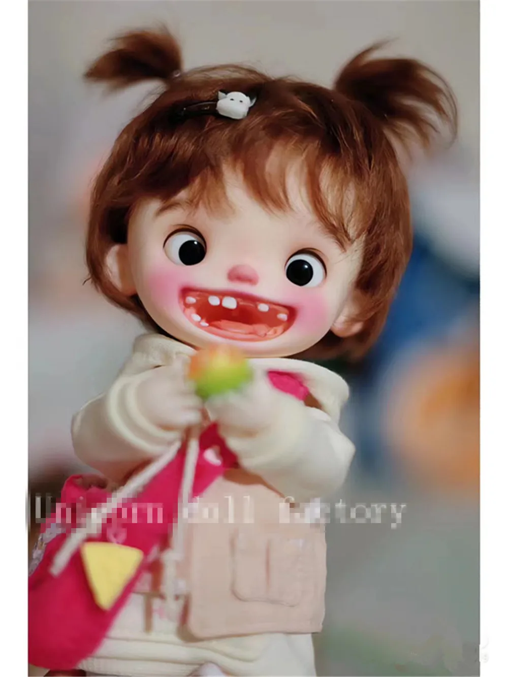 

New mischievous girl's teeth lack advanced resin toy Qbaby1/6bjd doll Tom High quality gift can choose makeup