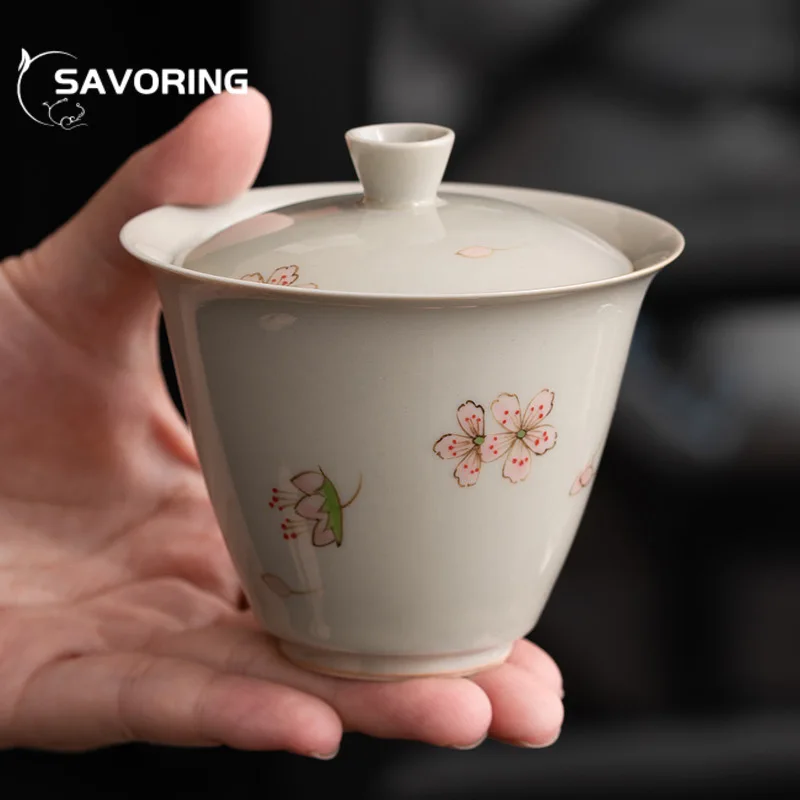 

Чайная чаша Gaiwan ручной росписи, 160 мл, с блюдцем