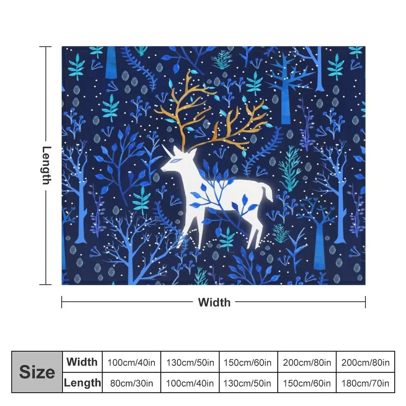 Оленький рог в синем декоративном одеяле теплые детские одеяла