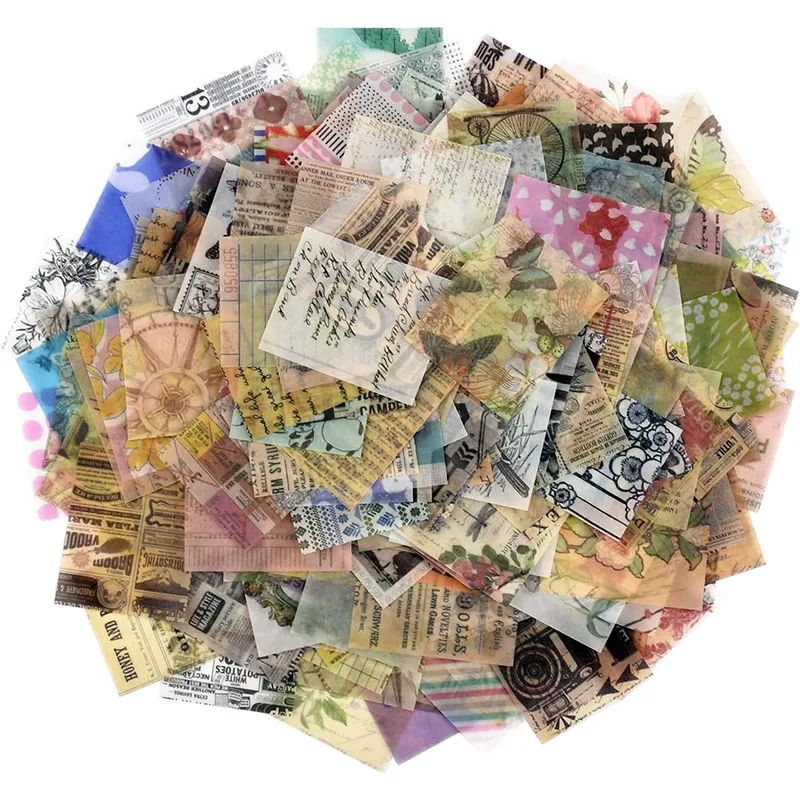 

365PCS Vintage Scrapbooking DIY Material Paper Floral News Letter Decorative Antique Retro Art Craft Embellishment Supplies