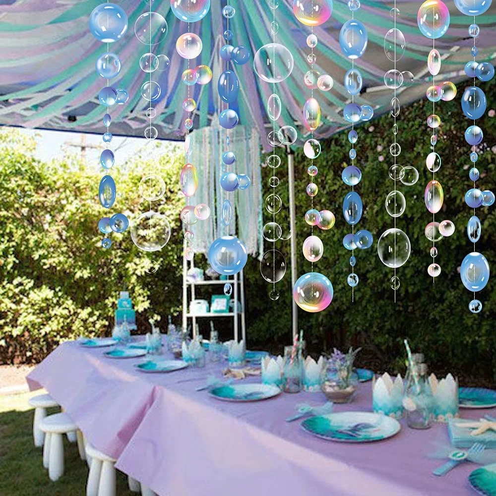 

Under The Sea Party Decoration 2m Colorful Bubble Garlands Ocean Themed Party Circle Hanging Banner Mermaid Birthday Party favor