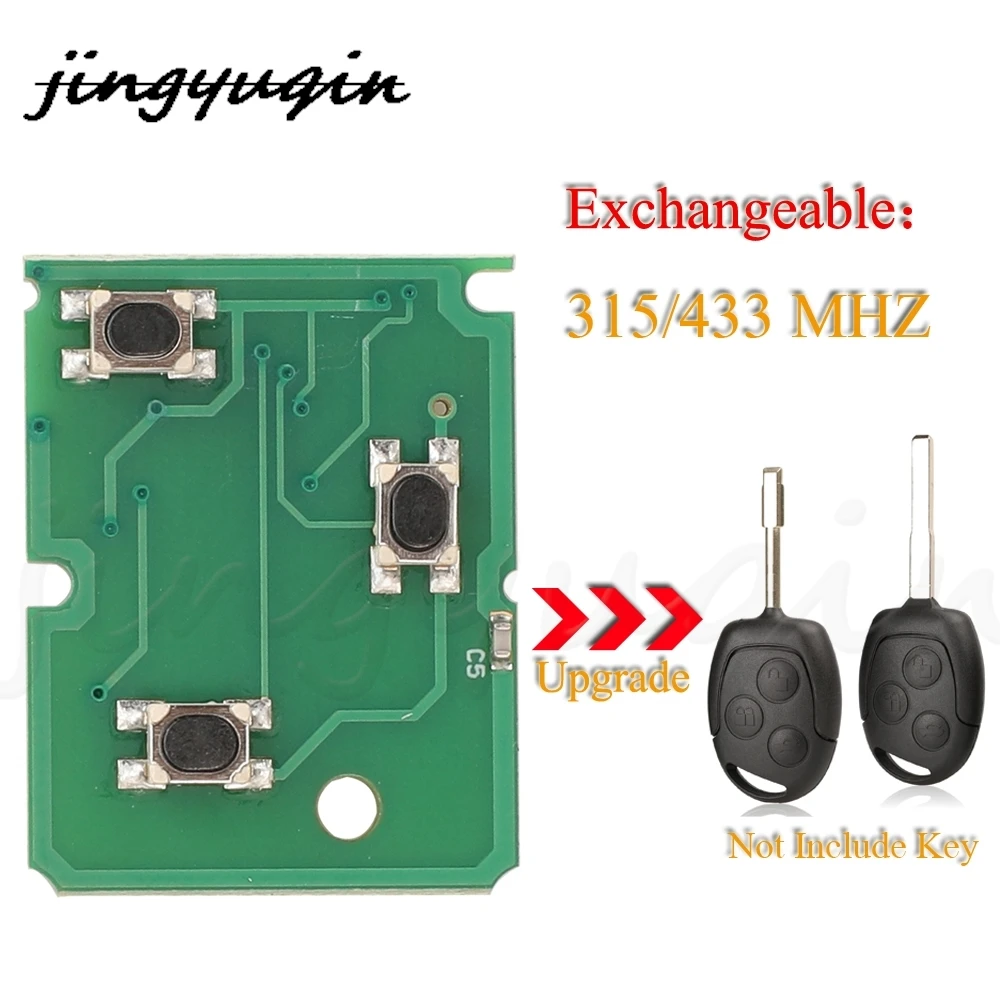 

Jingyuqin 3-кнопочный пульт дистанционного управления автомобильный ключ цепь сменный 315 МГц 433 МГц для Ford Focus 2 Fiesta Transit Mondeo