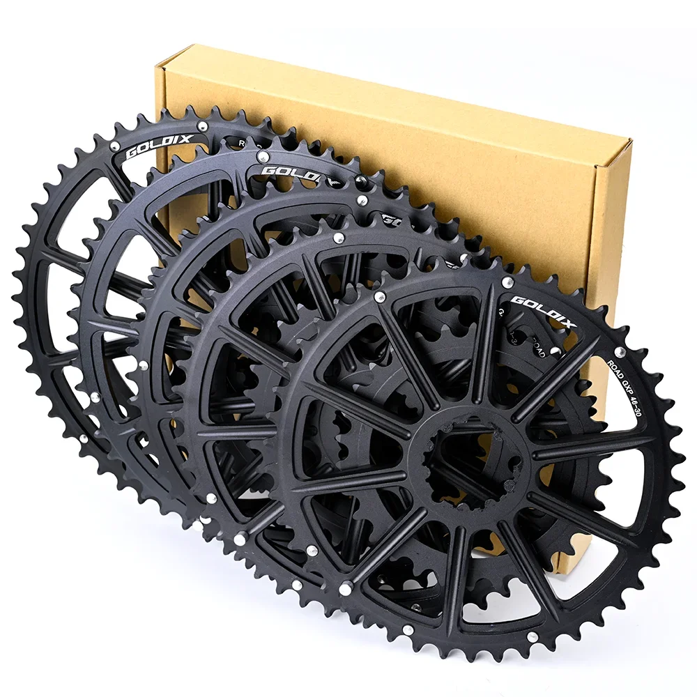 GOLDIX 53-39T 52-36T 50-34T 48-32T 46-30T спецификация звездочка шатуна дорожного велосипеда