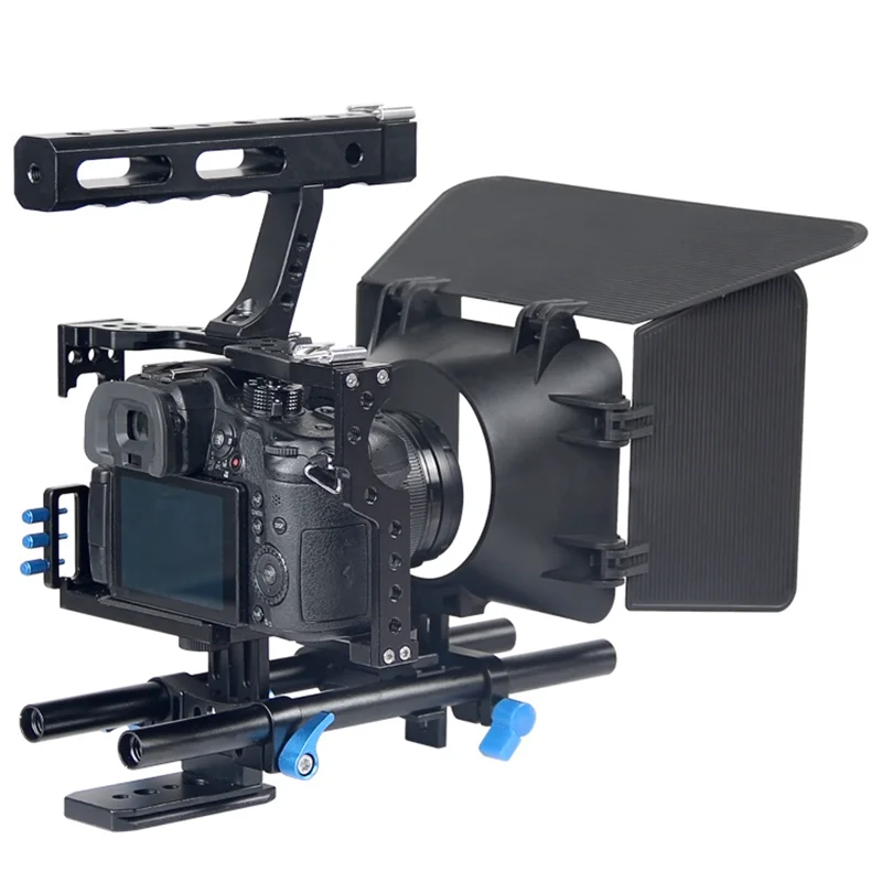 Фото JingYing фотооборудование из алюминиевого сплава, охранная видеокамера Dslr Cage Rig для GH4 A7S A7 A7R A7RII A7SII №3