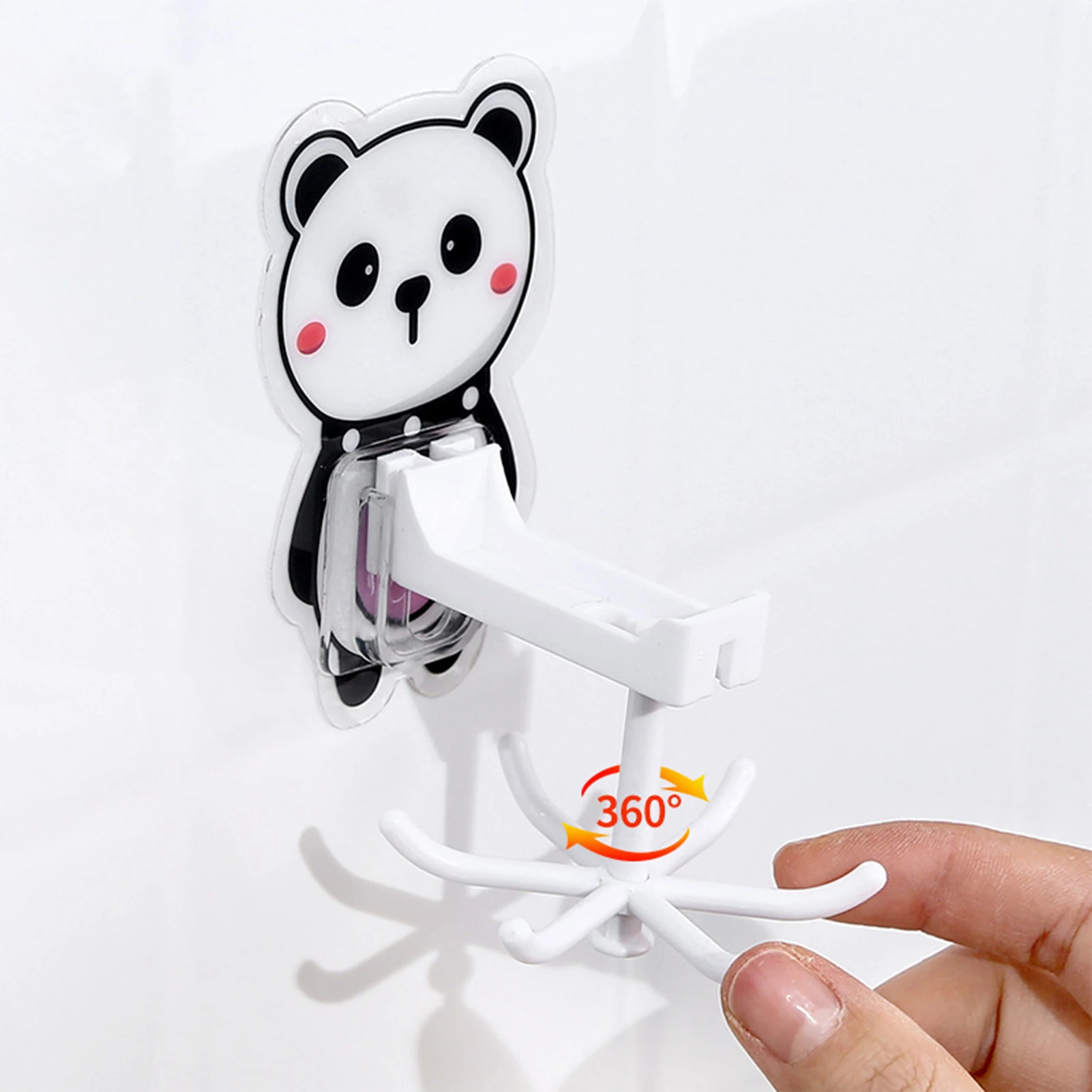 

Вращающийся кухонный крючок на 6 крючков, милая панда, подвесной крючок для кастрюль, для управления кухонным хранением