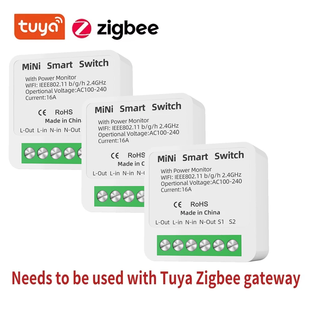 

Модуль умного выключателя света kebidumei ZigBee3.0 16A