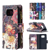 painted cartoons cute leather case for xiaomi 12 11i 10t 9t poco x3 m3 f3 nfc lite cc9 note 10 pro lanyard card slot bracket