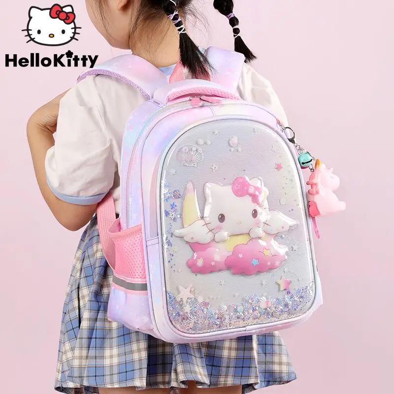

Sanrio Kawaii Hello Kitty Kindergarten Star Backpack New Large Capacity Mermaid Children's Schoolbag Cute Cartoon Girls Bookbag