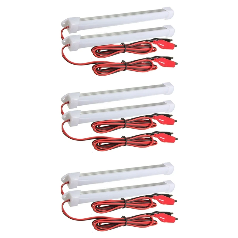 

6X 12V Car LED SMD Interior Light Bar Tube Strip Lamp Van Boat Caravan Motorhome Cold White