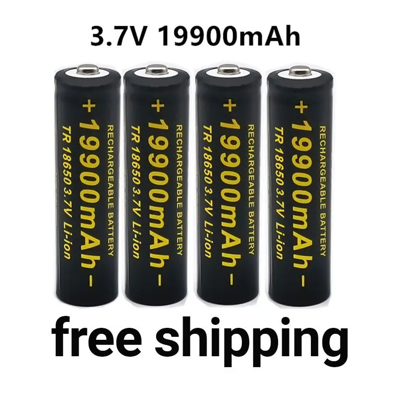 

New+Free Shipping+large Capacity 3.7V 19900mAh Battery 18650 Rechargeable Lithium-ion Battery for LED Lamps, Toys, Etc