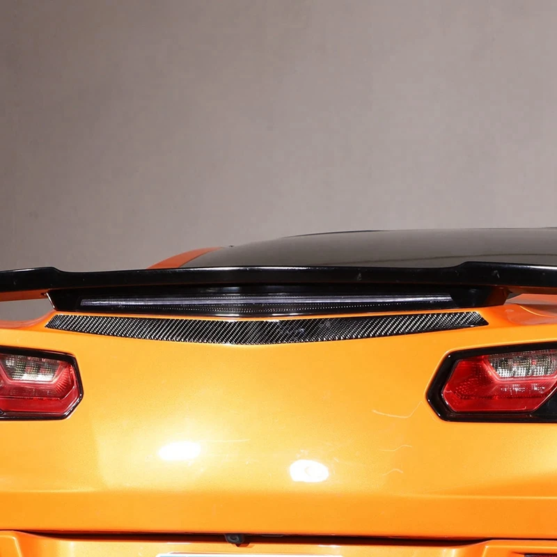 Для Corvette C7 2014-2019 мягкий углеродное волокно задний фонарь автомобиля логотип