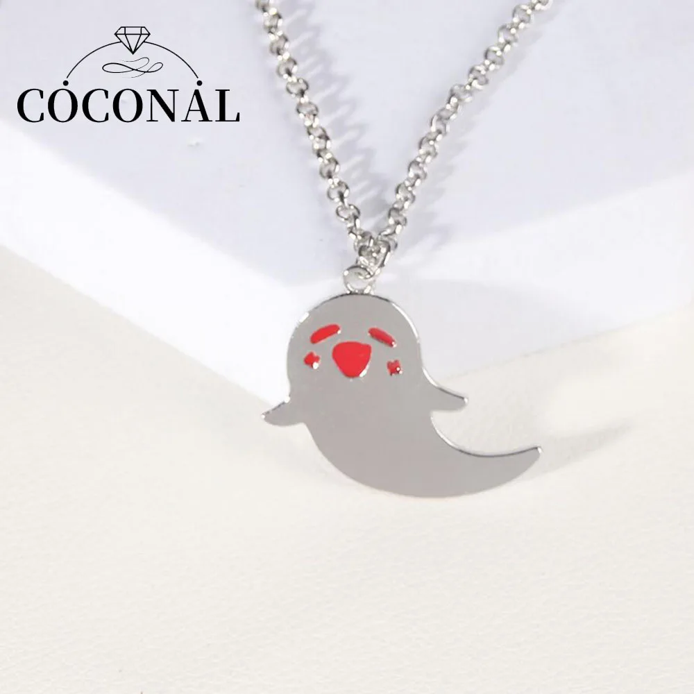 Coconal Cute Genshin Walnut Ghost Necklace Girls Fashion Accessories Brand New Elf Design Party Popular Jewelry Girls Gifts