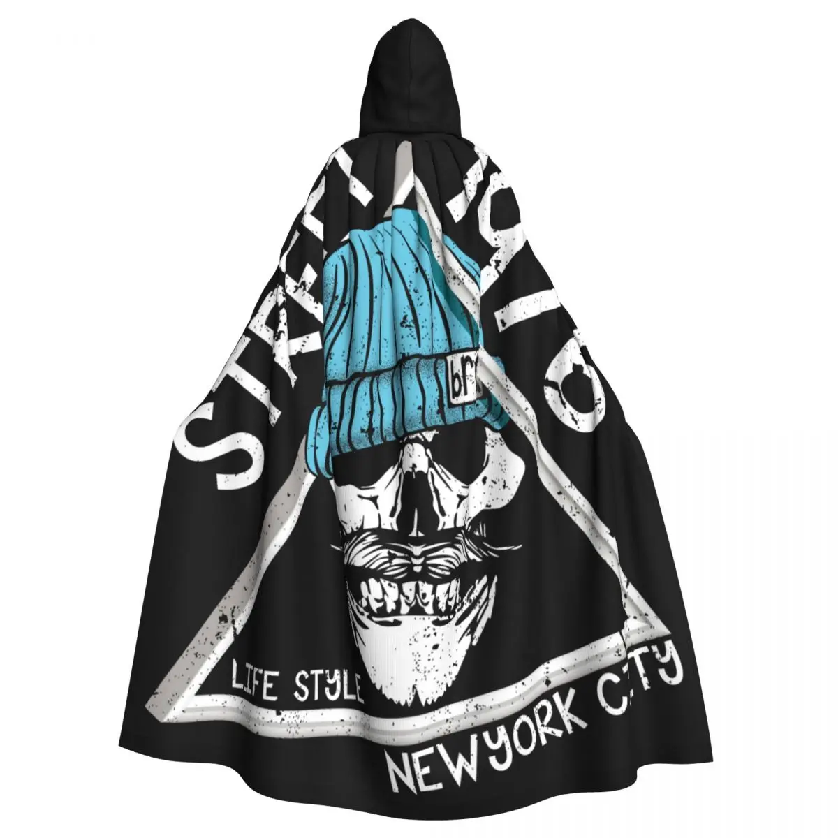 

Hooded Cloak Polyester Unisex Witch Cape Costume Accessory Skull With 1976 Elf Purim
