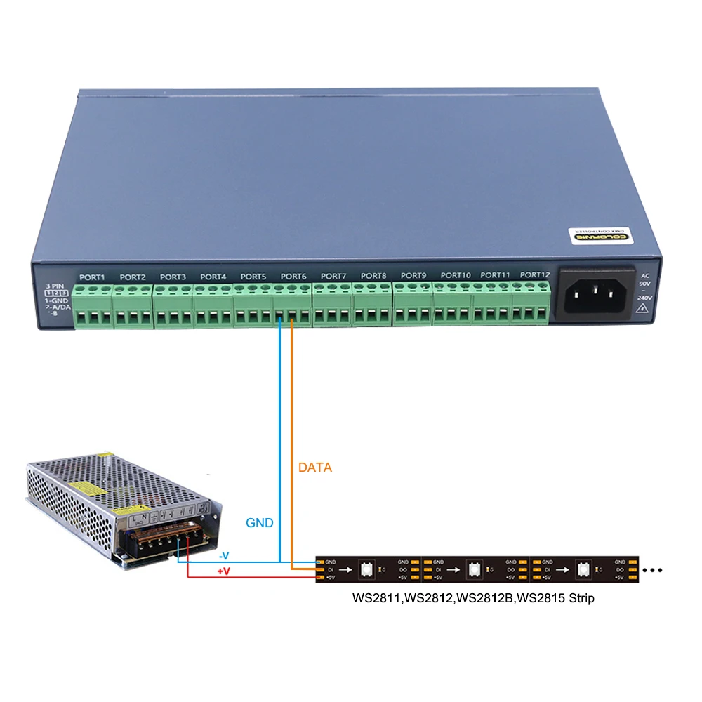 Фото Новый декодер ArtNet, разрешение/Jinx к SPI и DMX WS2812 WS2815 DMX512, триггерный SD-плеер, контроллер освещения KTV с эффектом записи Madrix №3