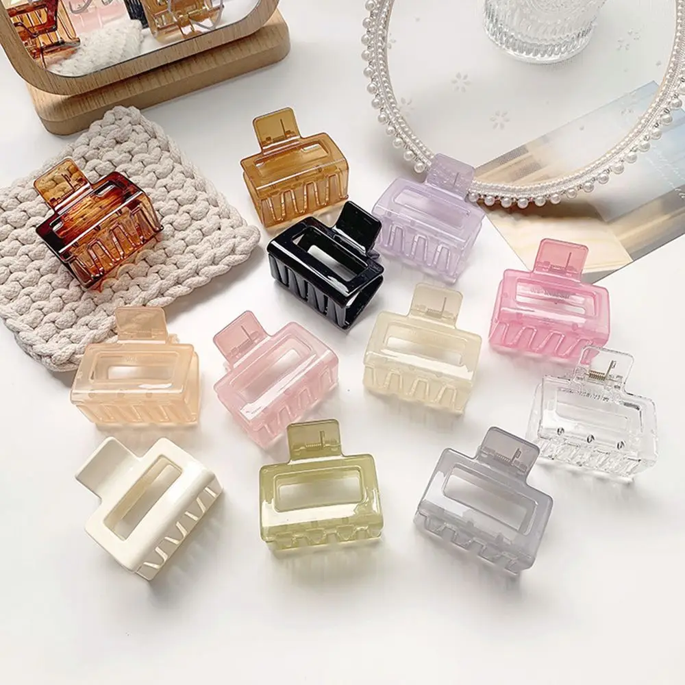 Большие модные аксессуары для волос девочек квадратные когти из смолы заколки