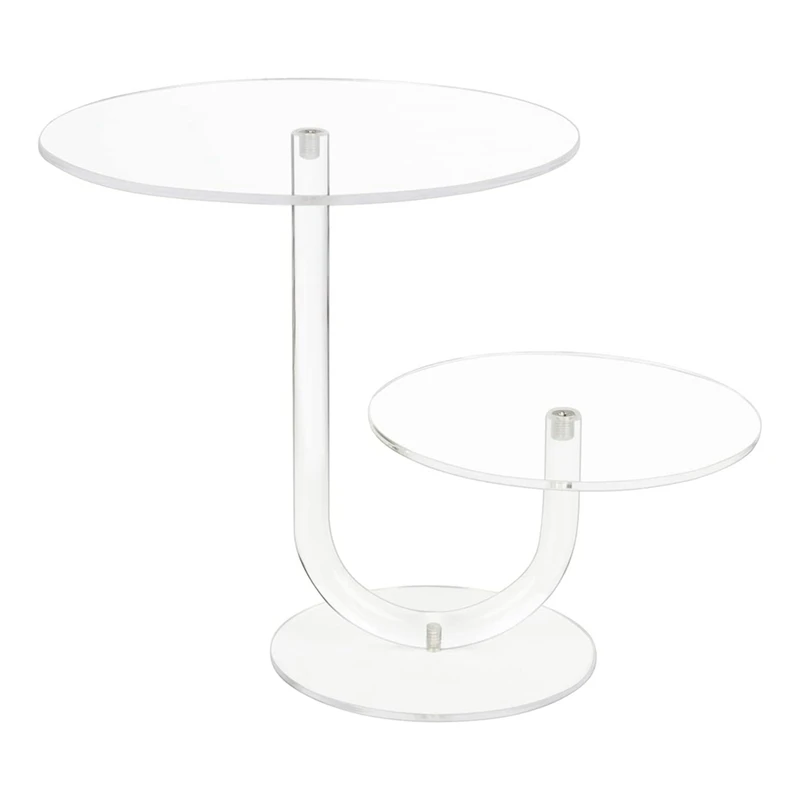 1 шт. 2-уровневая подставка для кексов круглая акриловая полка торта сделай сам