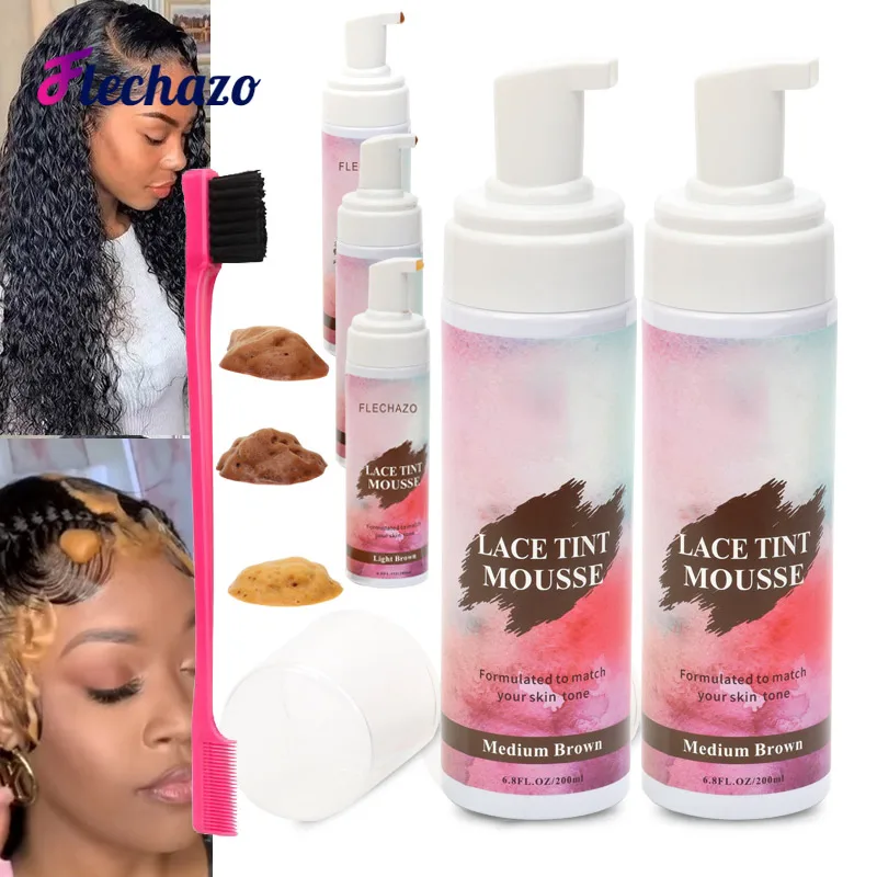 Lace Tint Mousse 200Ml Melt Skin Tone Dark Medium Light Brown Lace Tint Mousse For Women Tint Foam Dye Wig Lace
