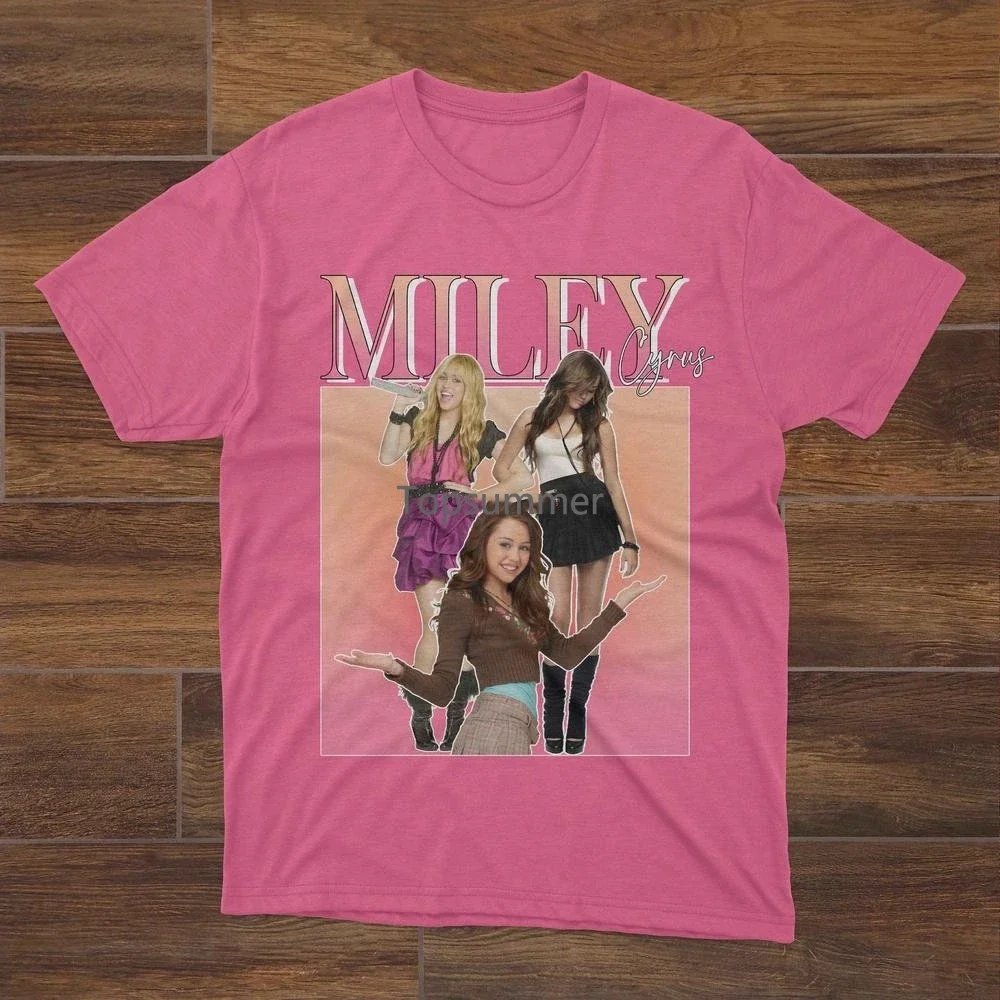 Футболка Young Miley Cirus в винтажном стиле 90-х годов Ханна Монтана с фанатом 2000-х для