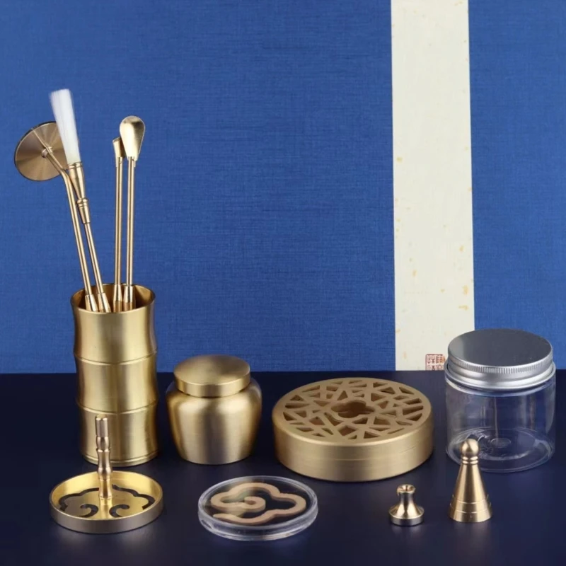 

Incense Making Tool Kit DIY Brass Incense Set Hand Making Accessory